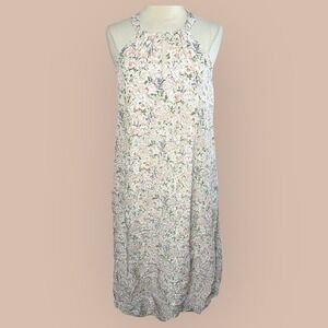 NEW! JUST ME Boutique‎ Pale Pink Floral Eyelet Balloon Hem Midi Dress, Small